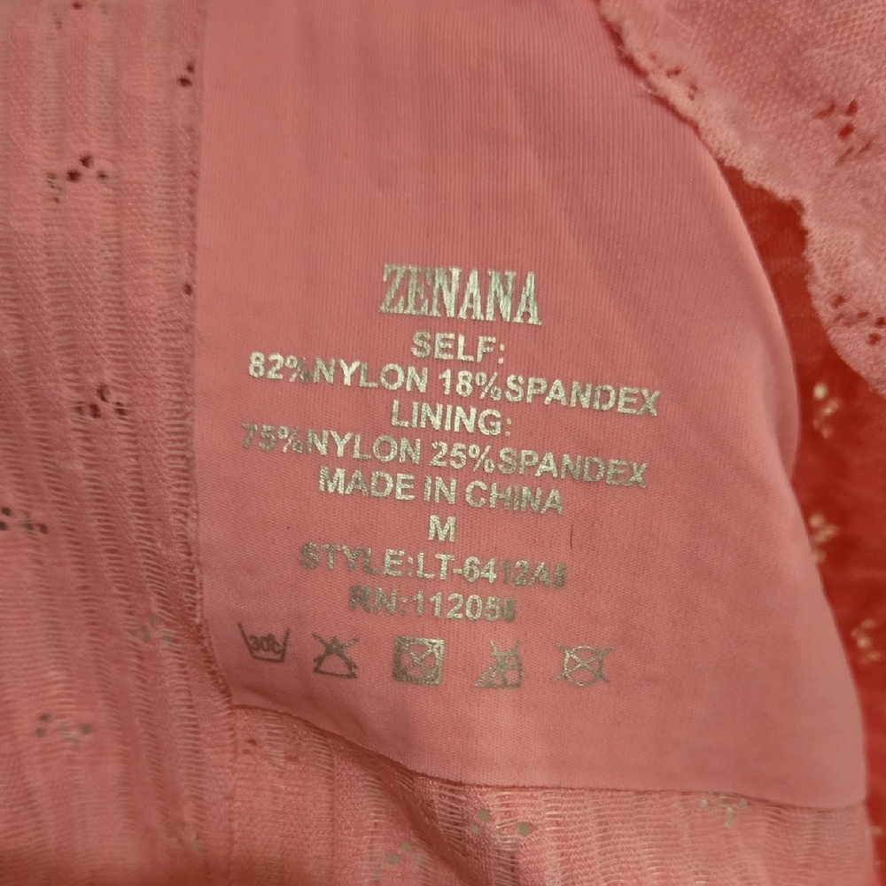 NWOT Zenana Outfitters Pink Lace Padded Brami  Camisole - Picture 2 of 4